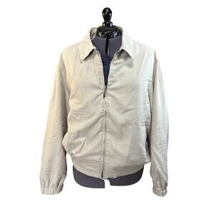 Vintage Newport Harbor Tan Bomber Jacket Men's Sz M Lined 80's 90's